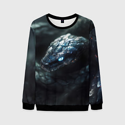Свитшот мужской Змея робот, цвет: 3D-черный