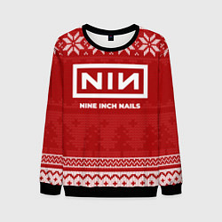 Свитшот мужской Новогодний Nine Inch Nails, цвет: 3D-черный