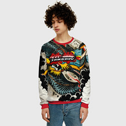 Свитшот мужской Tekken dragon tatoo, цвет: 3D-красный — фото 2