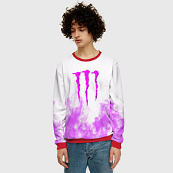 Свитшот мужской Monster energy neon flame, цвет: 3D-красный — фото 2