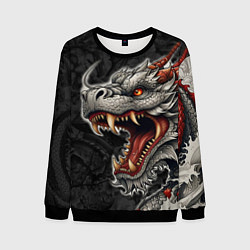 Мужской свитшот Дракон в стиле татуировки ирезуми