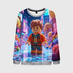 Мужской свитшот Roblox в неоновом городе