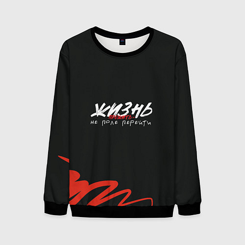 Мужской свитшот Путь жизни / 3D-Черный – фото 1