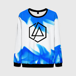 Мужской свитшот Linkin park blue flame