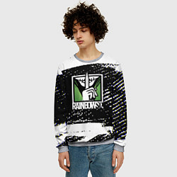 Свитшот мужской Rainbow six краски штрихи, цвет: 3D-меланж — фото 2