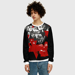 Свитшот мужской Советская экономика - Владимир Ленин, цвет: 3D-белый — фото 2