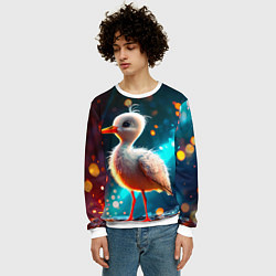 Свитшот мужской Аистенок, цвет: 3D-белый — фото 2