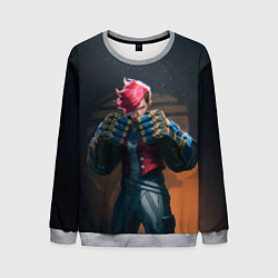 Свитшот мужской Вай в силовых перчатках Аркейн, цвет: 3D-меланж