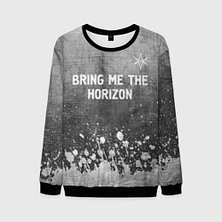 Мужской свитшот Bring Me the Horizon - grey gradient посередине