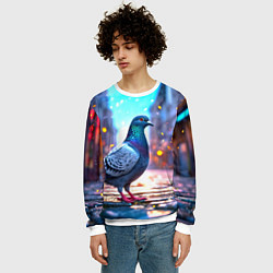 Свитшот мужской Городской голубь, цвет: 3D-белый — фото 2