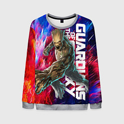 Свитшот мужской Guardians of the galaxy - Groot and Rocket, цвет: 3D-меланж
