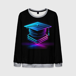 Свитшот мужской Неоновая шапочка магистра, цвет: 3D-меланж