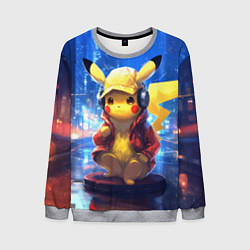 Свитшот мужской Диджей Пикачу, цвет: 3D-меланж