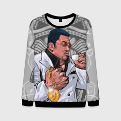 Свитшот мужской Ма Дон Сок - якудза с капучино, цвет: 3D-черный