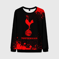 Свитшот мужской Tottenham - red gradient, цвет: 3D-черный