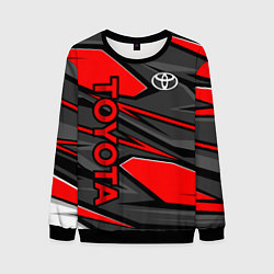 Свитшот мужской Toyota - красная абстракция, цвет: 3D-черный