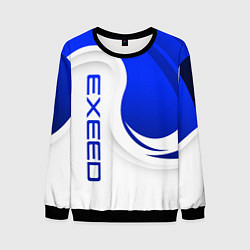 Свитшот мужской Exeed - синий и белый, цвет: 3D-черный