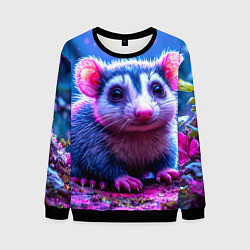 Свитшот мужской Малыш опоссум, цвет: 3D-черный
