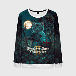 Мужской свитшот Kingdom Come Deliverance 2 котенок рыцарь