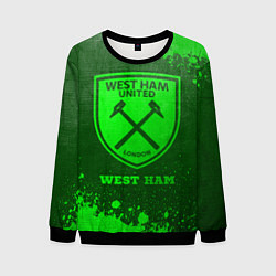 Свитшот мужской West Ham - green gradient, цвет: 3D-черный