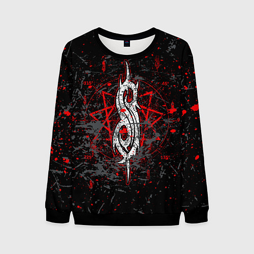 Мужской свитшот Слипкнот брызги гранж / 3D-Черный – фото 1