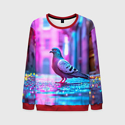 Мужской свитшот Голубь в ярком городе