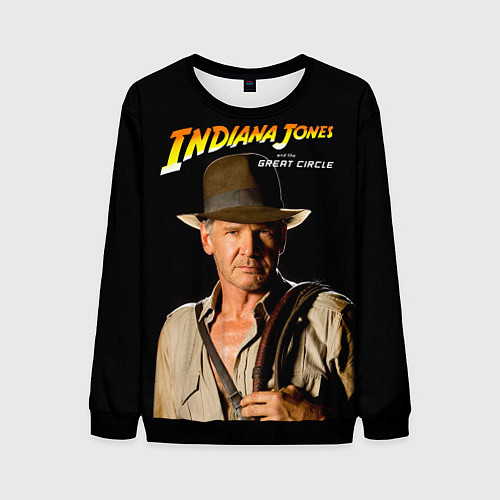 Мужской свитшот Indiana Jones and the Great Circle / 3D-Черный – фото 1