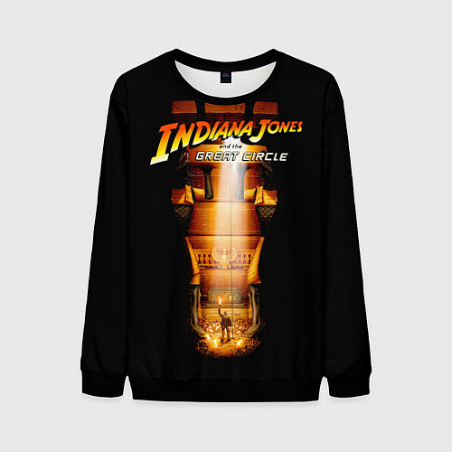 Мужской свитшот Indiana Jones and the Great Circle / 3D-Черный – фото 1