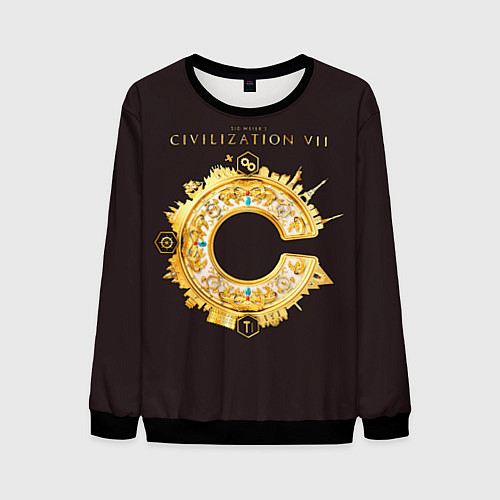 Мужской свитшот Civilization VII / 3D-Черный – фото 1