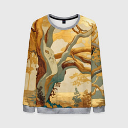 Свитшот мужской Дерево в японском стиле, цвет: 3D-меланж