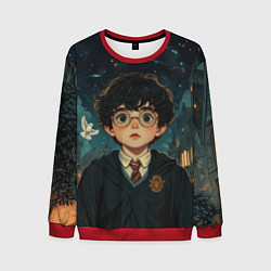 Свитшот мужской Испуганный Гарри Поттер, цвет: 3D-красный