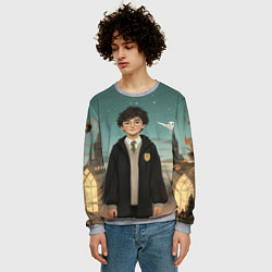 Свитшот мужской Гарри Поттер и белая сова, цвет: 3D-меланж — фото 2