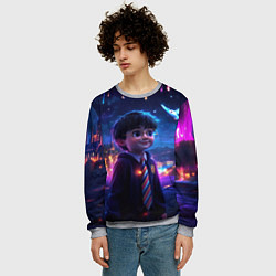 Свитшот мужской Гарри Поттер и волшебное небо, цвет: 3D-меланж — фото 2