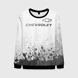 Свитшот мужской Chevrolet - white gradient посередине, цвет: 3D-черный