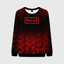 Свитшот мужской Nine Inch Nails red poly, цвет: 3D-черный