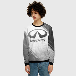 Свитшот мужской Infiniti - white gradient, цвет: 3D-черный — фото 2