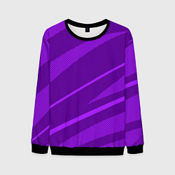 Свитшот мужской Фиолетовый однотонный абстракция с полосой, цвет: 3D-черный