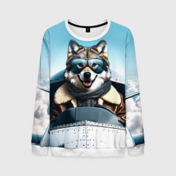 Мужской свитшот Волк авиатор