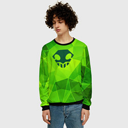 Свитшот мужской Bleach green poly, цвет: 3D-черный — фото 2