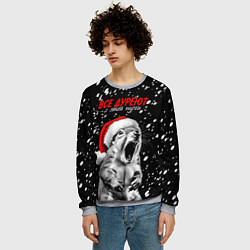 Свитшот мужской Все дуреют с этой пурги, цвет: 3D-меланж — фото 2