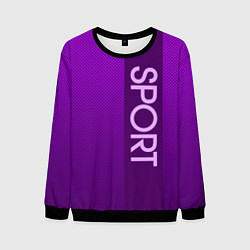 Мужской свитшот Sport крупными фиолетовый с полосой