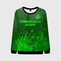 Свитшот мужской Tomodachi Game - green gradient посередине, цвет: 3D-черный