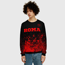 Свитшот мужской Roma - red gradient посередине, цвет: 3D-черный — фото 2