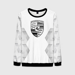Свитшот мужской Porsche white poly, цвет: 3D-черный