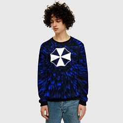 Свитшот мужской Resident Evil blue energy, цвет: 3D-черный — фото 2