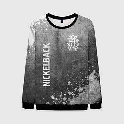 Свитшот мужской Nickelback - grey gradient вертикально, цвет: 3D-черный