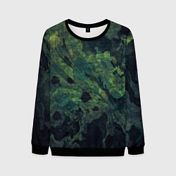 Мужской свитшот Абстракция - green camouflage background
