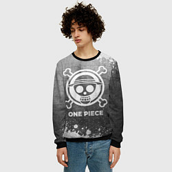 Свитшот мужской One Piece - grey gradient, цвет: 3D-черный — фото 2