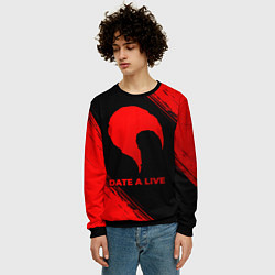 Свитшот мужской Date A Live - red gradient, цвет: 3D-черный — фото 2