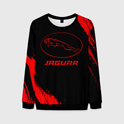 Свитшот мужской Jaguar - red gradient, цвет: 3D-черный